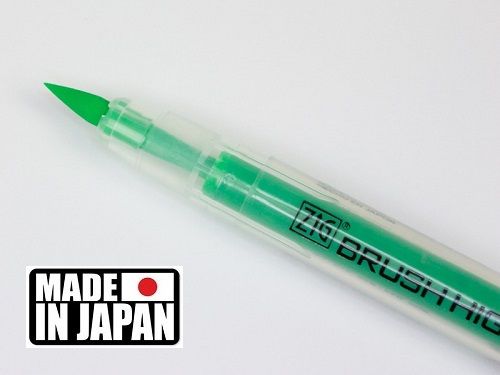 ZIG BRUSH HI LITE PRONTO * JAPAN - Флуорисцентен маркер четка GREEN
