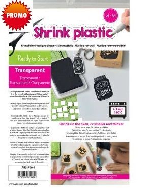 SHRINK PLASTIC A4 / 4бр - Шринк пластмаса  # TRANSPARENT - Прозрачна