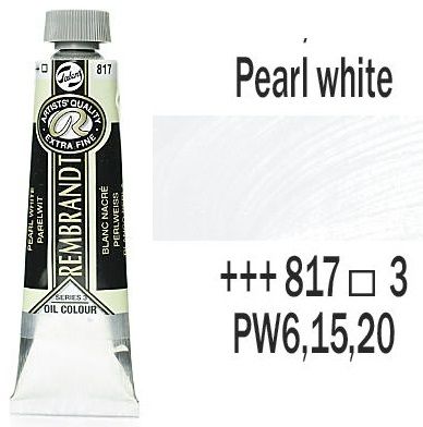 REMBRANDT Екстра Фини Маслени Бои 40 мл. - Pearl White 3, № 817