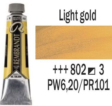 REMBRANDT Екстра Фини Маслени Бои 40 мл. - Light Gold 3, № 802