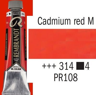 REMBRANDT Екстра Фини Маслени Бои 40 мл. - Cadmium Red Medium 4, № 314