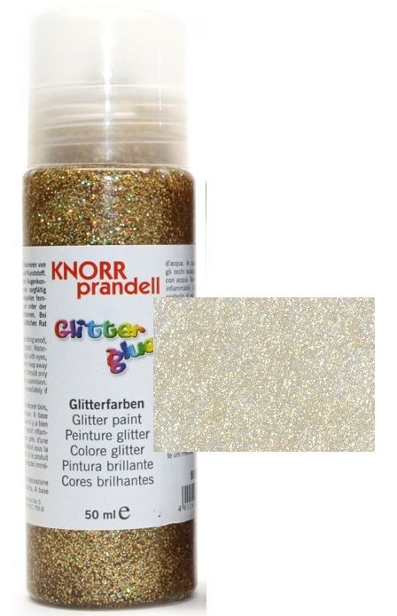Glitter Glue с накрайник - Брокат контур за декорация 50ml. WHITE