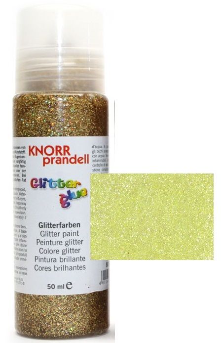 Glitter Glue с накрайник - Брокат контур за декорация 50ml. NEON YELLOW