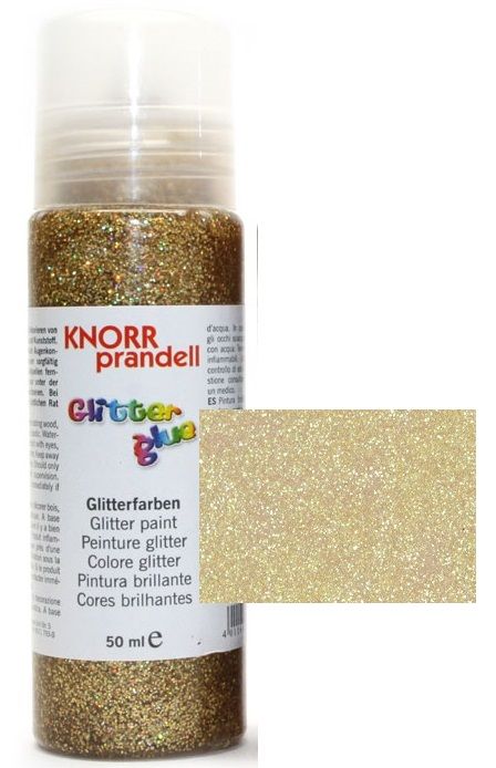 Glitter Glue с накрайник - Брокат контур за декорация 50ml. YELLOW