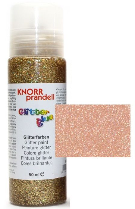Glitter Glue с накрайник - Брокат контур за декорация 50ml. NEON ORANGE
