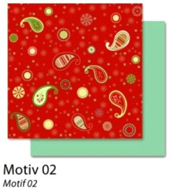 FB Christmas 02 - Дизайнерски картон с ембос-глитер елементи - 30,5 Х 30,5 см.