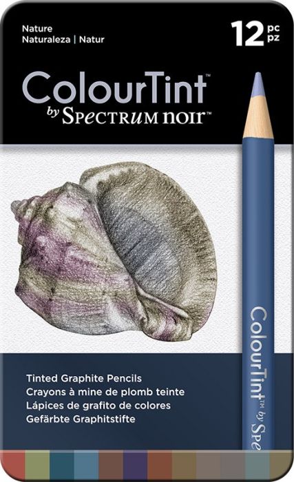 # SPECTRUM COLOUR TINT Pencils SET - Метална кутия цветни графитни моливи 12цв  -  NATURE