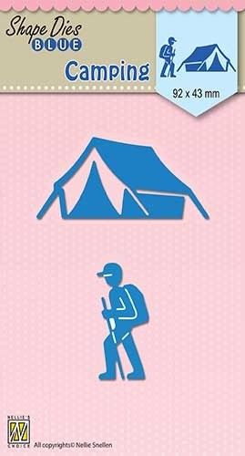 TRAVEL  DIES "backpack-camping"   - Фигурална щанца за рязане и релеф SDB047
