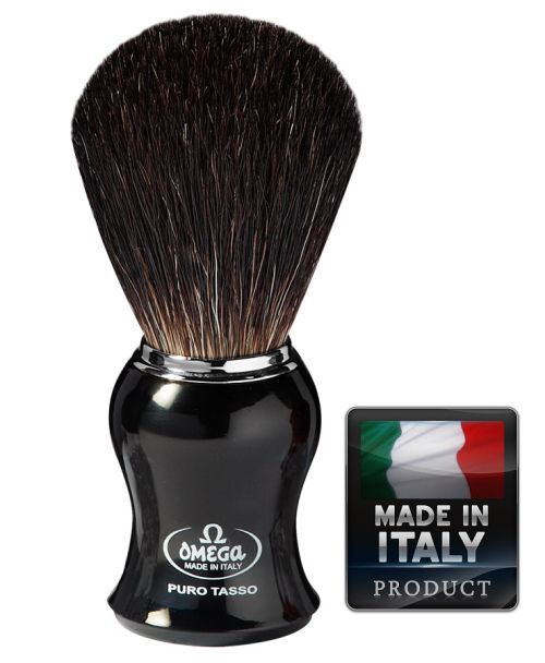 Omega 666 Black Badger shaving brush - Четка за бръснене язовец