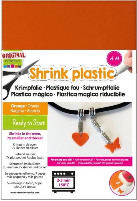 SHRINK PLASTIC A4 / 4бр - Шринк пластмаса  # ORANGE