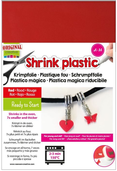 SHRINK PLASTIC A4 / 4бр - Шринк пластмаса  # RED