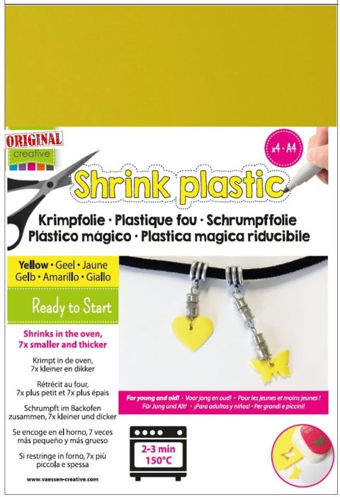 SHRINK PLASTIC A4 / 4бр - Шринк пластмаса  # YELLOW