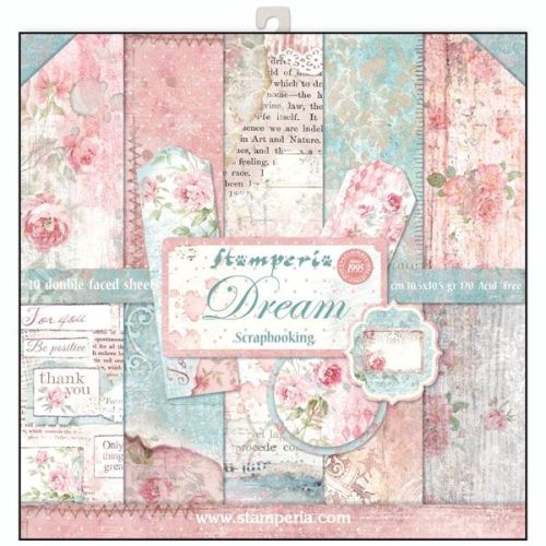 STAMPERIA Double Face Sheets 10 Pack + 2free  - Дизайнерски блок 12"x12" / DREAM