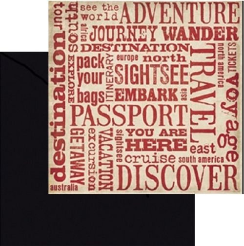 TERESA COLLINS USA # WORLD TRAVELER   - Дизайнерски двустранен картон 30,5 х 30,5 см.