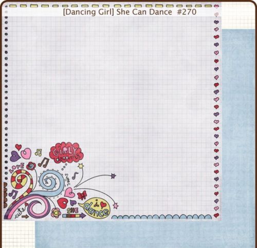 FANCY PANTS USA # DANCING GIRL - Дизайнерски двустранен скрапбукинг картон 30,5 х 30,5 см.