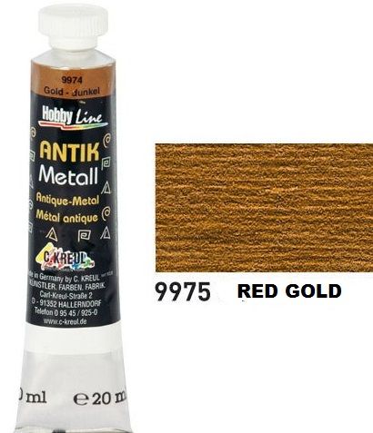 ANTIK METAL 20ml - ЗЛАТНА ПАСТА  за метал и дърво # Антично червено-злато