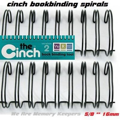 CINCH WIRE BINDING SPIRALS - Двойни спирали за подвързване  5/8" 16мм  / 10бр ЧЕРНИ