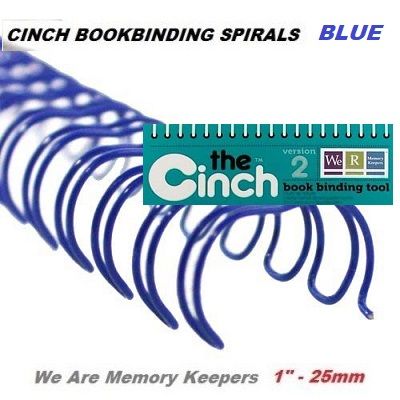 CINCH WIRE BINDING SPIRALS - Двойни спирали за подвързване  1" 25мм  / 10бр СИНИ