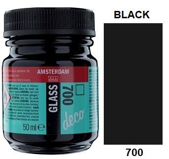 Decorfin GLASS 50ml , TALENS - Витражна боя от най-високо качество - Плътно Черно