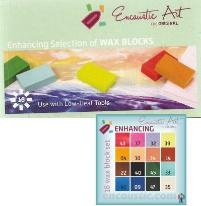 Encaustic ART WAX SET - Комплект 16 цв. восък за Енкаустика ENHANCING SET