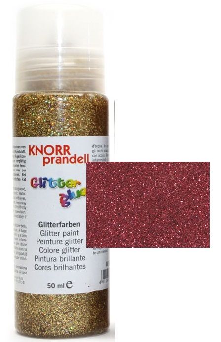 Glitter Glue с накрайник - Брокат контур за декорация 50ml. RED