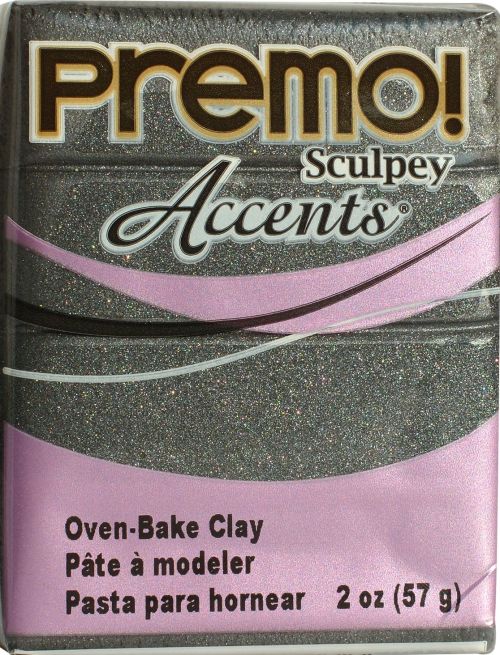 `PREMO Accents` USA - Професионална серия полимерна глина - Graphite Pearl, 2oz