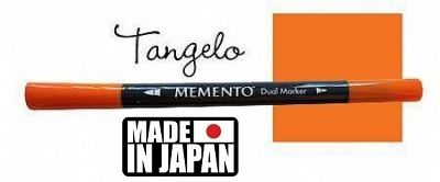 MEMENTO BRUSH MARKER , Japan - Двувърх маркер ЧЕТКА - TANGELO