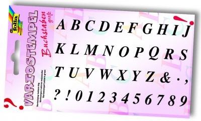 FOLIA STAMP SET  -Комплект печати 11Х15 см `Големи букви`