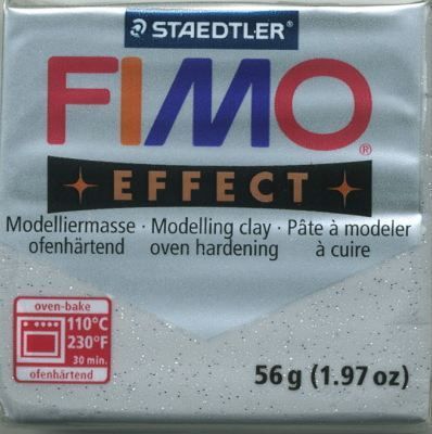 FIMO EFFECT - ПОЛИМЕРНА ГЛИНА Glitter Silver  812