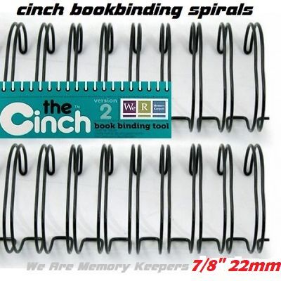CINCH WIRE BINDING SPIRALS - Двойни спирали за подвързване  7/8" 22мм  / 10бр ЧЕРНИ