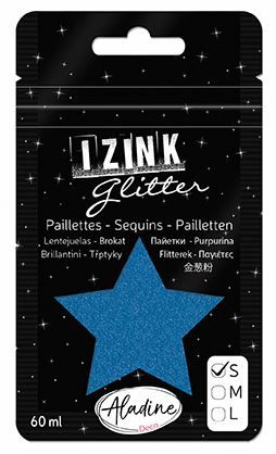 IZINK GLITTER S - Диамантен брокат за декорация 60ml BLUE 1
