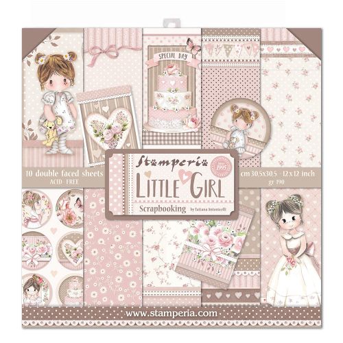 Stamperia, Little Girl 12x12 Inch Paper Pack
