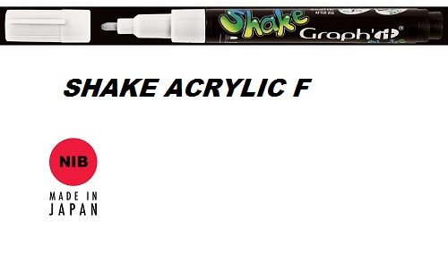 SHAKE ACRYLIC MARKER F -  Акрилен PERMANENT маркер WHITE / БЯЛ