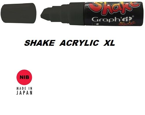 SHAKE ACRYLIC MARKER XL -  Акрилен PERMANENT маркер BLACK / ЧЕРЕН