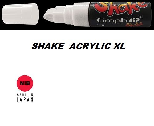 SHAKE ACRYLIC MARKER XL -  Акрилен PERMANENT маркер WHITE / БЯЛ