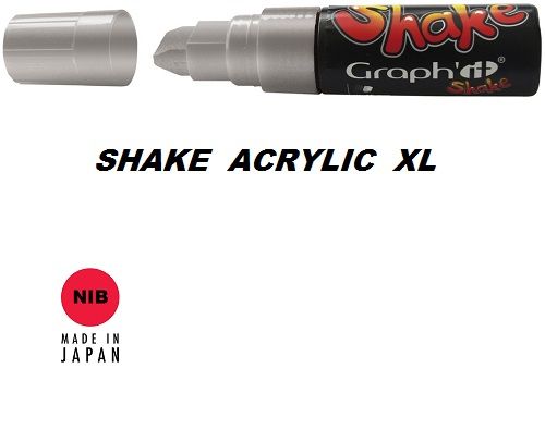 SHAKE ACRYLIC MARKER XL -  Акрилен PERMANENT маркер SILVER / СРЕБРО