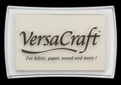 VersaCraft, Tsukineko - Голям тампон с мастило за дърво ,текстил и др. повърхности - WHITE