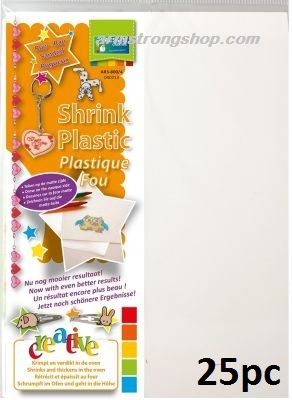 SHRINK PLASTIC A4 / 25pcs  # SANDED / FROSTED