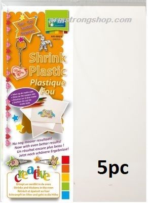 SHRINK PLASTIC A4 / 5бр - Шринк пластмаса  # WHITE - Бяла