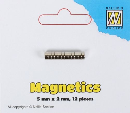 NELLIE MAGNETS NICKEL PLATED - Магнити никел 5Х2 мм.  12бр