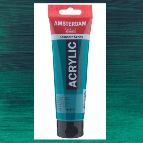 AMSTERDAM ACRYLIC - Акрилна боя за живопис 120 мл. - Phthalo Green 675