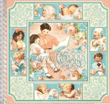 GRAPHIC45 Precious Memories ALBUM  - Дизайнерски скрапбукинг албум 24 страници 30,5 х 30,5 см.
