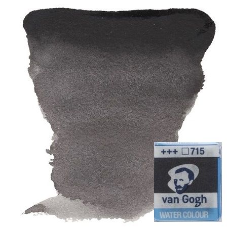 VAN GOGH WATERCOLOUR PAN - Екстра фин акварел `кубче` # Neutral tint 715