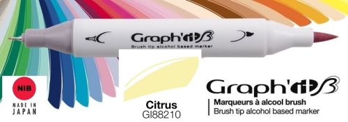 # GRAPH IT BRUSH MARKER - Двувърх дизайн маркери ЧЕТКА - CITRUS