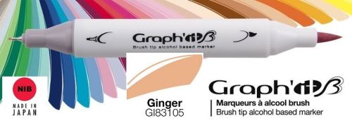 # GRAPH IT BRUSH MARKER - Двувърх дизайн маркери ЧЕТКА - GINGER