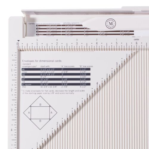 Martha Stewart • Scoring Board 12"x12"(30,5x30,5cm) – Крафт борд за биговане / изработка на пликове,кутии - PROMO!