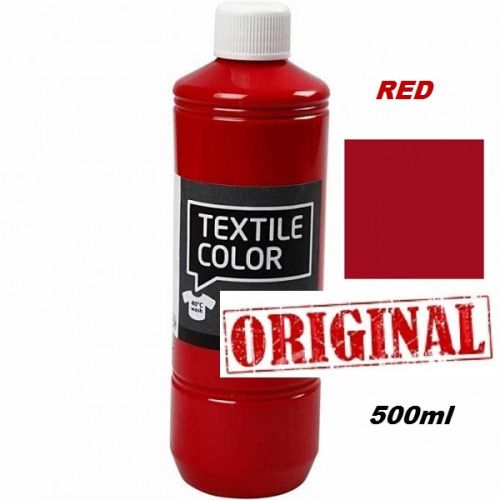 TEXTILE RED - Боя за рисуване върху текстил, светла основа 500мл.