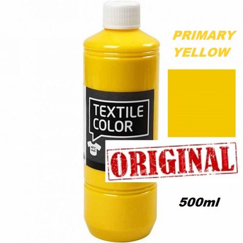 TEXTILE PRIMARY YELLOW - Боя за рисуване върху текстил, светла основа 500мл.