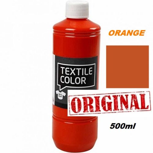 TEXTILE ORANGE - Боя за рисуване върху текстил, светла основа 500мл.