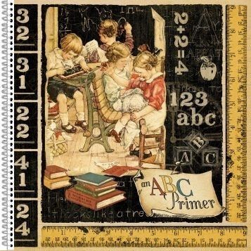ALBUM SCRAPBOOKING "ABC PRIMER" - Дизайнерски скрапбукинг албум "ПЪРВОЛАК" 36 страници 30,5х30,5 см